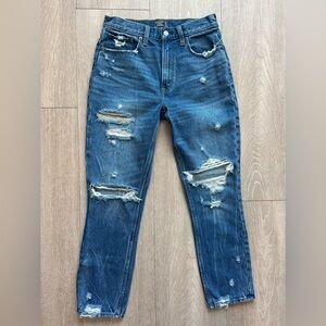 A&F Distressed Mom Jean